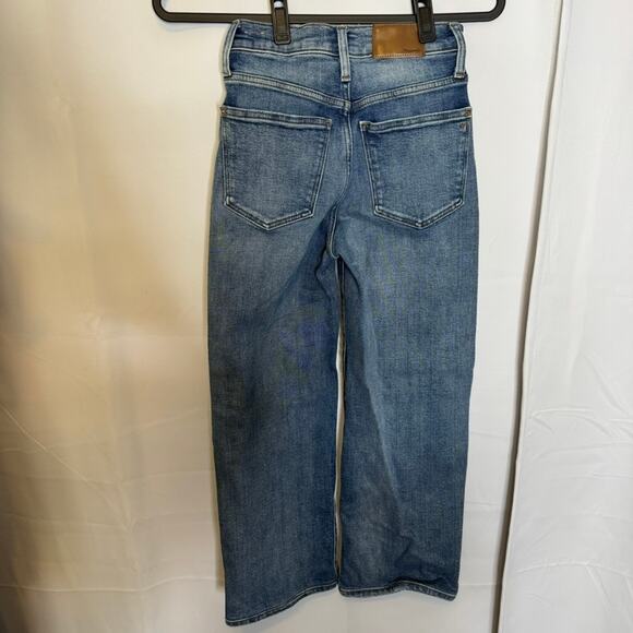 Madewell Slim Wide-Leg Crop Jeans Size 23 High Rise Vintage Blue Denim - Picture 3 of 8